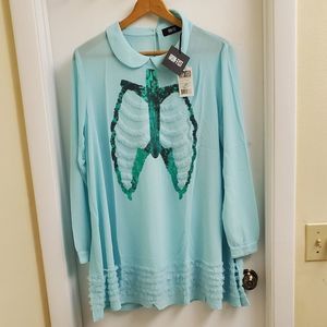 😍New with tags Iron Fist dead Mermaid walking teal dress sizes Small And Large